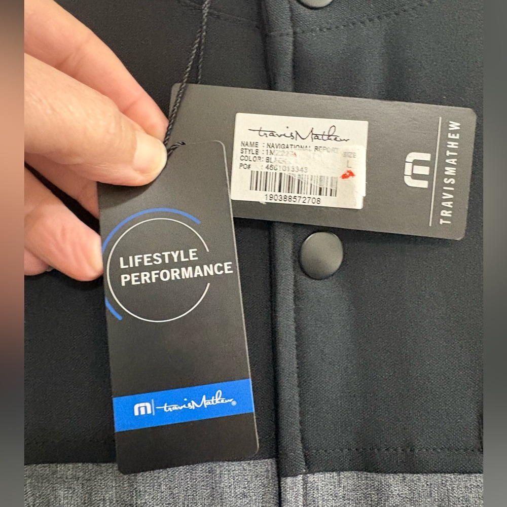 Travis Mathew Navigational Report Men’s Black and Gray Performance Golf Vest NWT - Picture 6 of 10